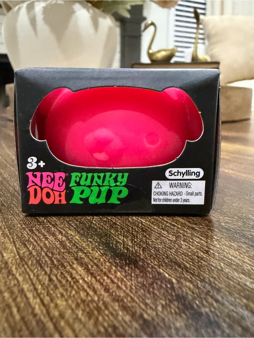 Schylling NeeDoh Funky Pup Pink Squishy Sensory Fidget Toy